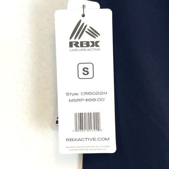 NWT RBX Active Leggings Women's Small Blue Capri Flat Front Stretch High-Rise - Picture 5 of 14